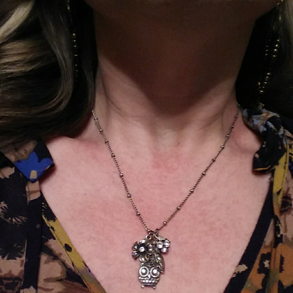 Cute owl charm necklace